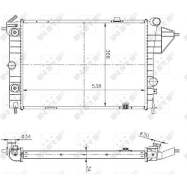 Kühler, Motorkühlung NRF513508A Kühler, Motorkühlung NRF513508A