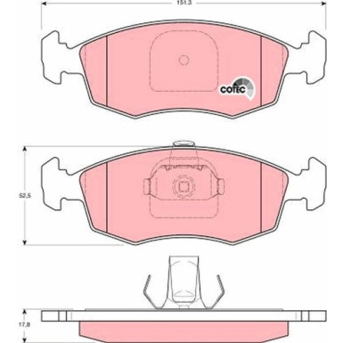Bremsklötze VA FIAT Palio,Strada 99 COTEC GDB1383