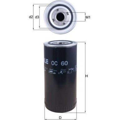 MAHLE Ölfilter OC 60 MAHLE Ölfilter OC 60