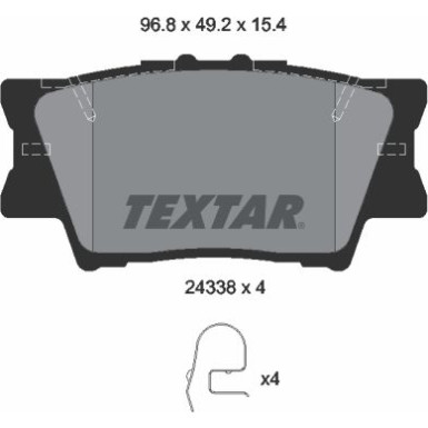 Bremsbelagsatz Toyota T. Rav4 Iii 06-/Camry 06 2433801