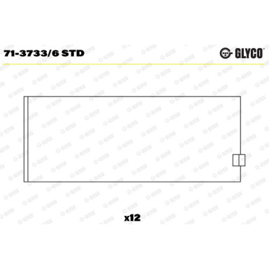 GLYCO Pleuellager 71-3733/6 STD GLYCO Pleuellager 71-3733/6 STD