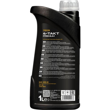 MANNOL 4-TAKT Premium 20W-40 7209 1 Liter Mannol 7209 4-TAKT Premium 20W-40 MN7209-1