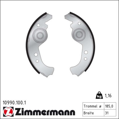ZIMMERMANN Bremsbacken 10990.100.1 ZIMMERMANN Bremsbacken 10990.100.1
