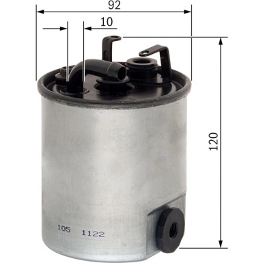 Kraftstofffilter MERCEDES F 026 402 044