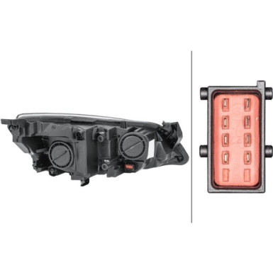 SCHEINWERFER L H7/H7/LED HELLA OPEL ASTRA J 9,12-5,15 1EG 010 011-351
