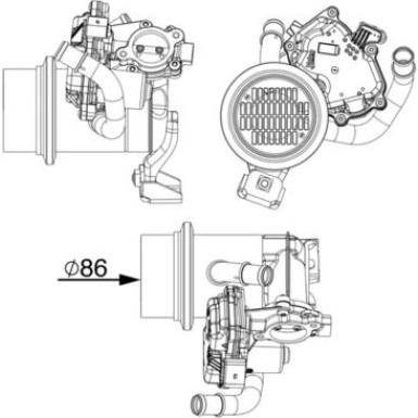 MAHLE ORIGINAL Rauchgaskühler CE18000P BEHR Premium Line