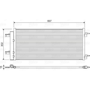 VALEO Kondensator, Klimaanlage 822626 VALEO Kondensator, Klimaanlage 822626