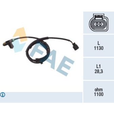 FAE Sensor, Raddrehzahl 78025