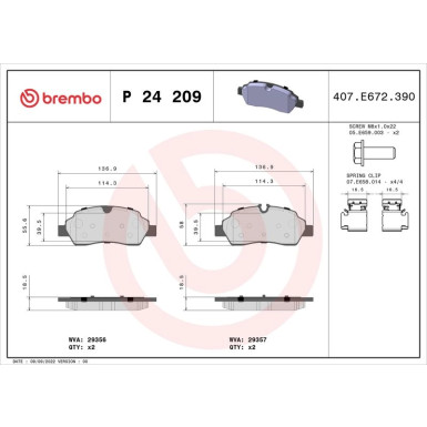 BREMBO Bremsklötze HA P 24 209 BREMBO Bremsklötze HA P 24 209