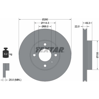 Bremsscheibe Nissan P. Primera 92109300 Bremsscheibe Nissan P. Primera 92109300