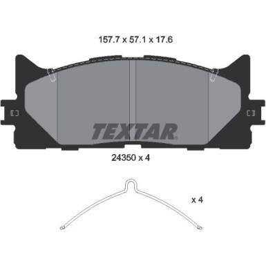 Bremsbelagsatz Toyota P. Camry 06-/Aurion 2435001