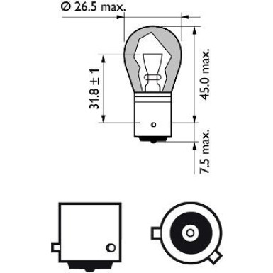 PY21W 21W 12V BAU15s SilverVision Blister 2 Stück Philips 12496SVB2 PY21W 21W 12V BAU15s SilverVision Blister 2 Stück Philips 12496SVB2