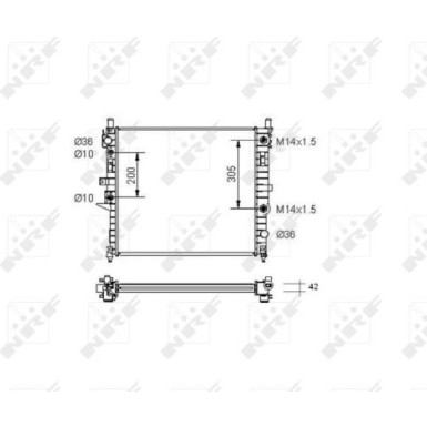 Kühler, Motorkühlung NRF55336 Kühler, Motorkühlung NRF55336