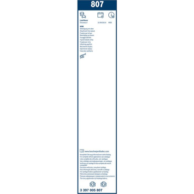 807 BOSCH Wischerblatt 530/530 3397005807 807 BOSCH Wischerblatt 530/530 3397005807