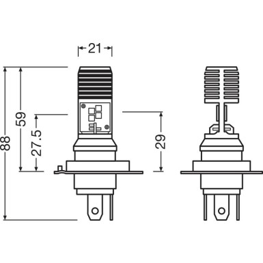 Osram LEDriving® HL EASY HS1 12V PX43t-38 6000K Weiß 1 Stück