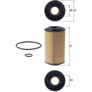 MAHLE Ölfilter OX 153D4 MAHLE Ölfilter OX 153D4