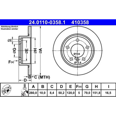 Bremsscheibe Mini T. Countryman/Paceman 1.6-2.0 10-16 24.0110-0358.1 Bremsscheibe Mini T. Countryman/Paceman 1.6-2.0 10-16 24.0110-0358.1