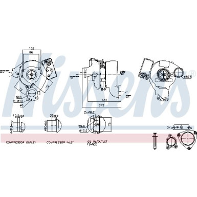 Nissens Turbo CHRYSLER 300C,MERCEDES,JEEP 04 FACTORY NEW 93115 Nissens Turbo CHRYSLER 300C,MERCEDES,JEEP 04 FACTORY NEW 93115