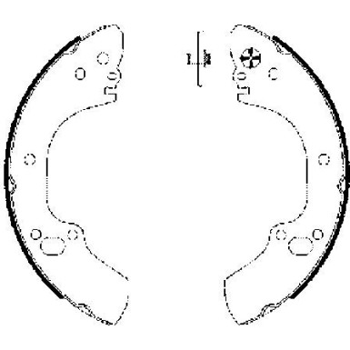 Bremsbacken Opel Campo 96-03 91063400 Bremsbacken Opel Campo 96-03 91063400