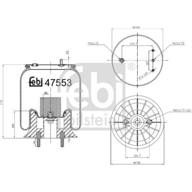 FEBI BILSTEIN Luftfeder 47553