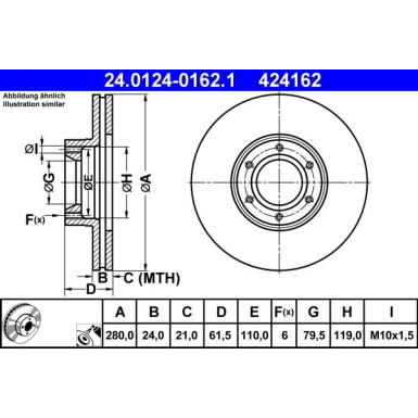 Bremsscheibe Opel P. Movano 1.9-3.0 Dti 98 24.0124-0162.1 Bremsscheibe Opel P. Movano 1.9-3.0 Dti 98 24.0124-0162.1