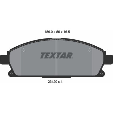Bremsbelagsatz Nissan P. X-Trail 2,0-2,5 4X4 01-13 2342004 Bremsbelagsatz Nissan P. X-Trail 2,0-2,5 4X4 01-13 2342004