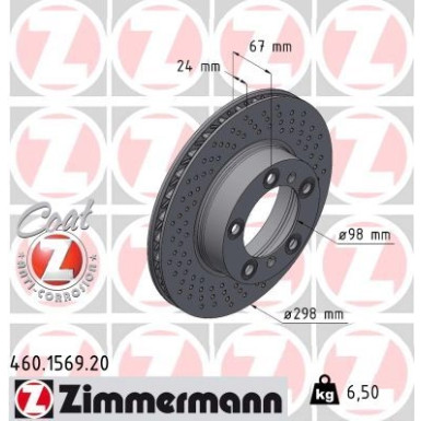 ZIMMERMANN Bremsscheibe 460.1569.20 ZIMMERMANN Bremsscheibe 460.1569.20