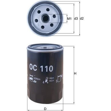 MAHLE Ölfilter OC 110 MAHLE Ölfilter OC 110