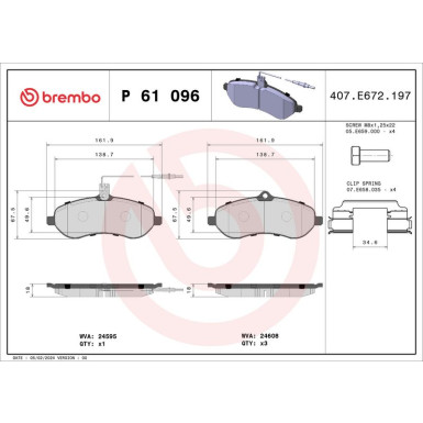 BREMBO Bremsklötze VA CITROEN Jumpy FIAT Scudo PEUGEOT 07 PRIME LINE P 61 096