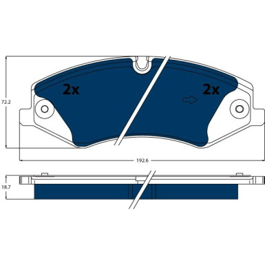 Bremsklötze VA Electric Blue GDB1898BTE Bremsklötze VA Electric Blue GDB1898BTE
