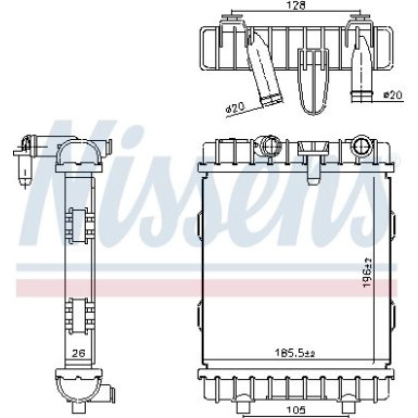 Wasserkühler PKW 606641 Wasserkühler PKW 606641