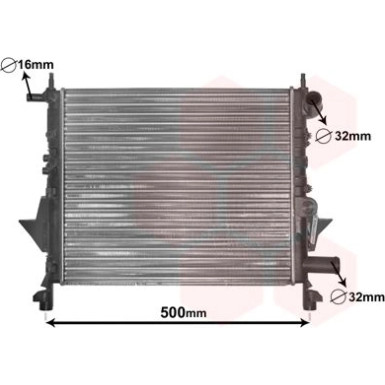 VAN WEZEL Kühler, Motorkühlung 43002217 VAN WEZEL Kühler, Motorkühlung 43002217