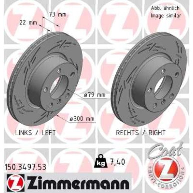 ZIMMERMANN Bremsscheibe 150.3497.53 ZIMMERMANN Bremsscheibe 150.3497.53