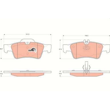 Bremsklötze HA MERCEDES W211,W212,W220,W221,R230 98 COTEC GDB1546
