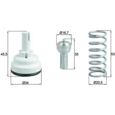 Thermostateinsatz mit Dichtung TX 182 105D
