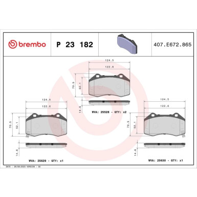 BREMBO Bremsklötze VA P 23 182