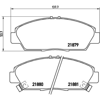 BREMBO Bremsklötze VA P 28 021 BREMBO Bremsklötze VA P 28 021
