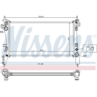 Wasserkühler PKW 636004