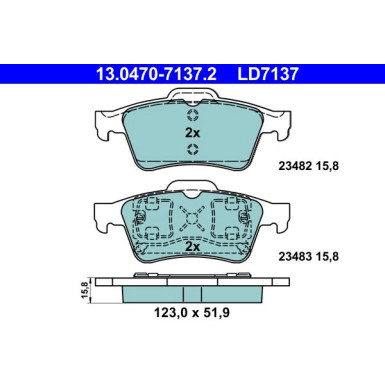Bremsbelagsatz Nissan T. Primera 02-08 Keramik 13.0470-7137.2 Bremsbelagsatz Nissan T. Primera 02-08 Keramik 13.0470-7137.2