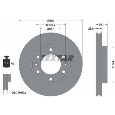 Bremsscheibe Kia P. Carnival 06- 2.9Crdi 92164500 Bremsscheibe Kia P. Carnival 06- 2.9Crdi 92164500