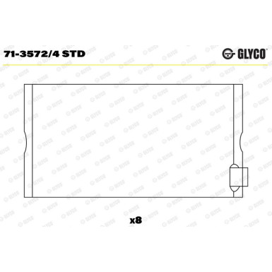 GLYCO Pleuellager 71-3572/4 STD GLYCO Pleuellager 71-3572/4 STD