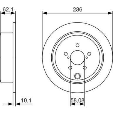 Bremsscheibe HA SUBARU Impreza 08 0 986 479 A10 Bremsscheibe HA SUBARU Impreza 08 0 986 479 A10