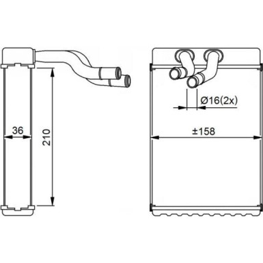 Wärmetauscher, Innenraumheizung EASY FIT 54289