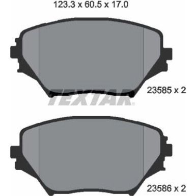 Bremsbelagsatz Toyota P. Rav4 2358501 Bremsbelagsatz Toyota P. Rav4 2358501