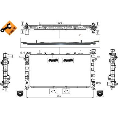 Kühler, Motorkühlung EASY FIT 53734
