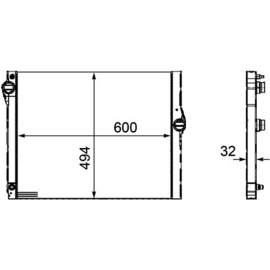 Kühler, Motorkühlung CR 1094 000P Kühler, Motorkühlung CR 1094 000P