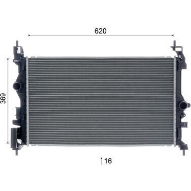 MAHLE Kühler, Motorkühlung CR 2244 000S BEHR