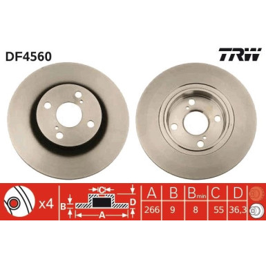 TRW Bremsscheibe DF4560
