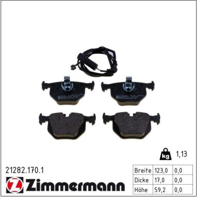 ZIMMERMANN Bremsbeläge 21282.170.1
