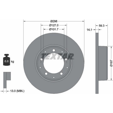 Bremsscheibe Land Rover T. Defender 2.2-3.9 4X4 90 92230503 Bremsscheibe Land Rover T. Defender 2.2-3.9 4X4 90 92230503
